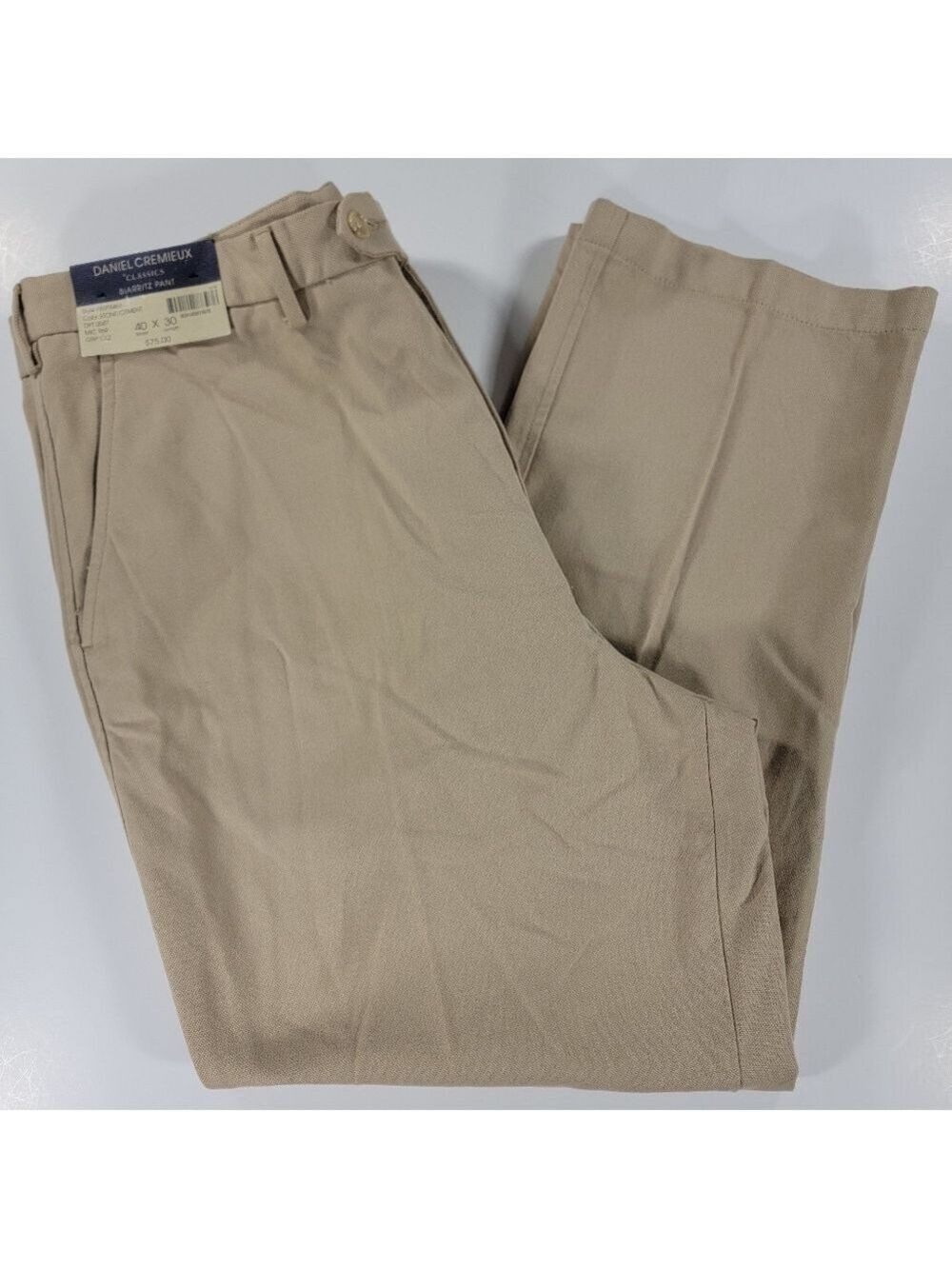 NEW DANIEL CREMIEUX 40x30 Mens Dress Pants Chinos BIARRITZ Textured Heavy Cotton